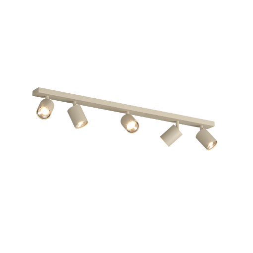 Immagine di Lampada Binario Fisso Con 5 Faretti Led Orientabili Da Parete Soffitto Kora Top Light