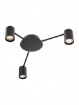 Immagine di Lampada Da Soffitto Con Tre Faretti Cilindri Nero Led GU10 Noa Smarter Lighting