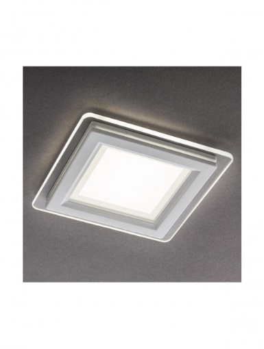 Immagine di Faretto Led Da Incasso 5w 4000k Con Cornice Vetro Quadrata ST 206 Smarter