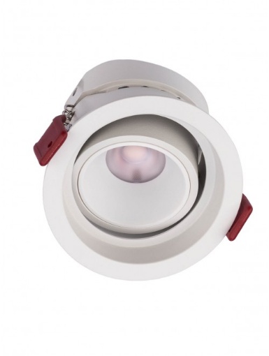 Immagine di Faretto Alluminio Per Controsoffitto Ottica 38° Orientabile 87mm Led 12w Smarter