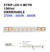 Immagine di Striscia Led Dimmerabile 12W Per Metro 128Led/m 5 Metri IP20 24DC GST150 Gea Led