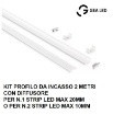 Immagine di Profilo In Alluminio Da Incasso 2m Bianco Per Strip Led max 20mm GSTP123 Gea Led