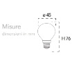 Immagine di Lampadina E27 G45 Mini Sfera Vetro Filamento Led 3W 4000k Luce Naturale 485 Lumen 300°