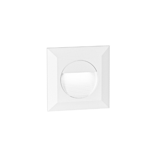 Immagine di Faretto Segnapasso Quadrato Per Esterno Da Incasso Led 3w Bianco IP65 GES2120 Gea