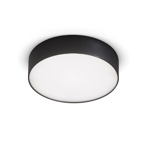 Immagine di Lampada Led Da Soffitto Rotonda 25cm Nero 30w 3000k 4000k Cloe GPL272 Gea