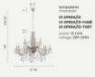 Immagine di Grande Lampadario Artigianale In Vetro e Cristallo Elegante Classico 12 Luci Opera Ondaluce