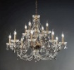 Immagine di Grande Lampadario Artigianale In Vetro e Cristallo Elegante Classico 12 Luci Opera Ondaluce