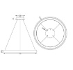 Immagine di Lampadario Per Tavolo Soggiorno Led 59w Con Funzione CCT Dimmerabile Cardona Trio