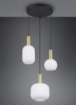 Immagine di Lampadario Da Salotto Rotondo Con Pendenti Bocce Vetro Tre Luci Diva Trio Lighting