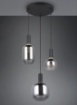 Immagine di Lampadario Da Salotto Rotondo Con Pendenti Bocce Vetro Tre Luci Diva Trio Lighting