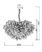 Immagine di Lampadario Foglie Verdi Cespuglio Decorativo 4 Luci Leavy Trio Lighting