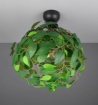 Immagine di Lampada Decorativa Da Tetto Cespuglio Verde Foglie Plastica Lavabili Leavy Trio