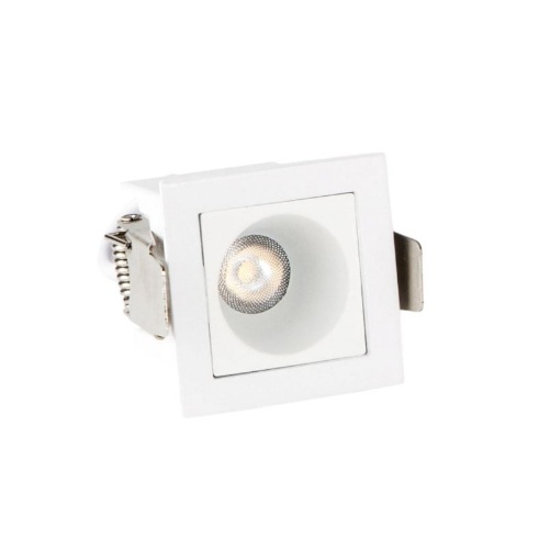 Immagine di Faretto Quadrato Per Controsoffitto Bianco Incasso Led 2w 24° 3000k 4000k Isyluce Exacta 730