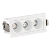 Immagine di Struttura Rettangolare Faretti Led 6w 3000k 4000k Da Incasso 3 Luci Isyluce Exacta