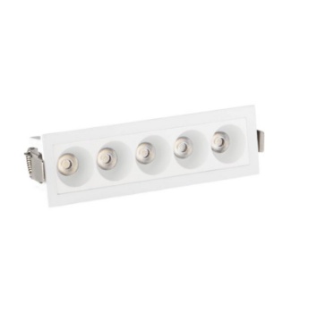 Immagine di Struttura Rettangolare Porta Faretti Bianco Da Incasso Led 10w 3000k 4000k Isyluce Exacta