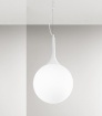 Immagine di Lampadario Goccia Vetro Sfera Bianca 25cm Potiri Affralux