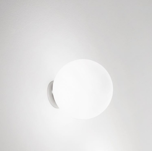 Immagine di Plafoniera Potiri Sfera Vetro Bianco Satinato 25 cm Affralux