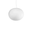 Immagine di Lampadario Sfera Ovale Vetro Bianco 40 cm Per Soggiorno Moderno Cotton Ideal Lux