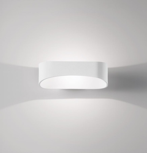 Immagine di Applique Led Biemissione Moderna Drappo Bianco 20w 3000k 4000k Isyluce 932