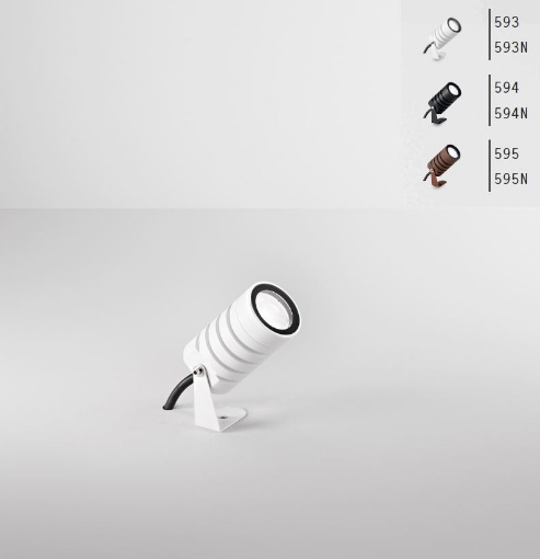 Immagine di Mini Faretto Da Muro Pavimento Proiettore Led 5w Orientabile Da Esterno IP65 Lario Isyluce