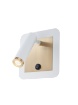 Immagine di Lampada Faretto Parete Bianco Ottone Per Camera Da Letto Led 3000k Orientabile Closer Smarter