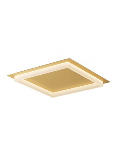 Immagine di Plafoniera Moderna Oro Cornice Luminosa Led 50w CCT 65cm Perimetro 65cm Smarter